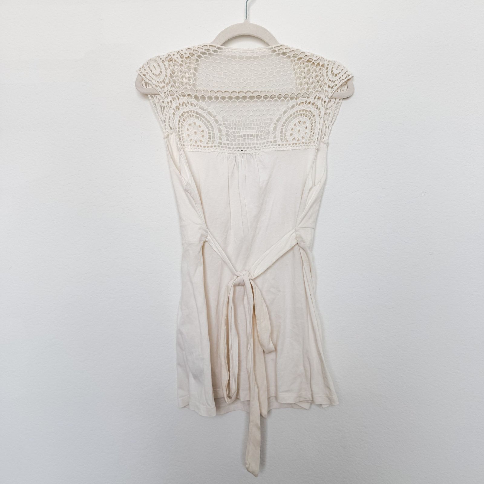 L.E.I. Y2K L.E.I. Crochet Babydoll Top White Size XL Knit Size XL / US 12-14 / IT 48-50 - 8 Thumbnail