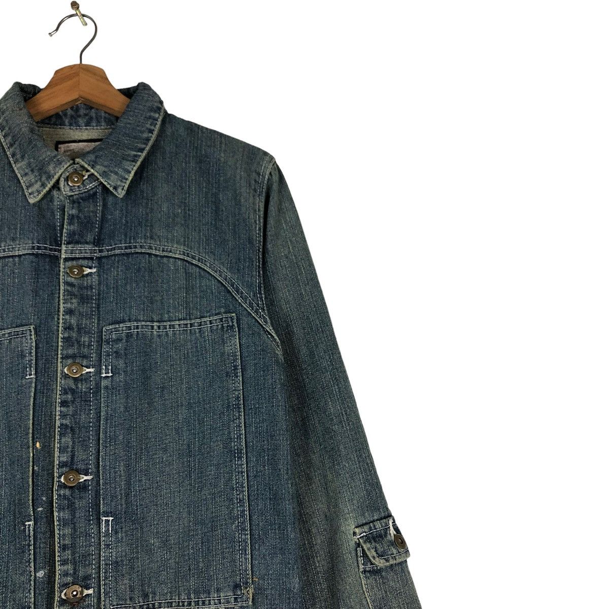 Blue Blue Japan 🔥VINTAGE DENIM WORK COVERALL BLUE BLUE JAPAN SISOKO Size US 34 / EU 50 - 6 Thumbnail