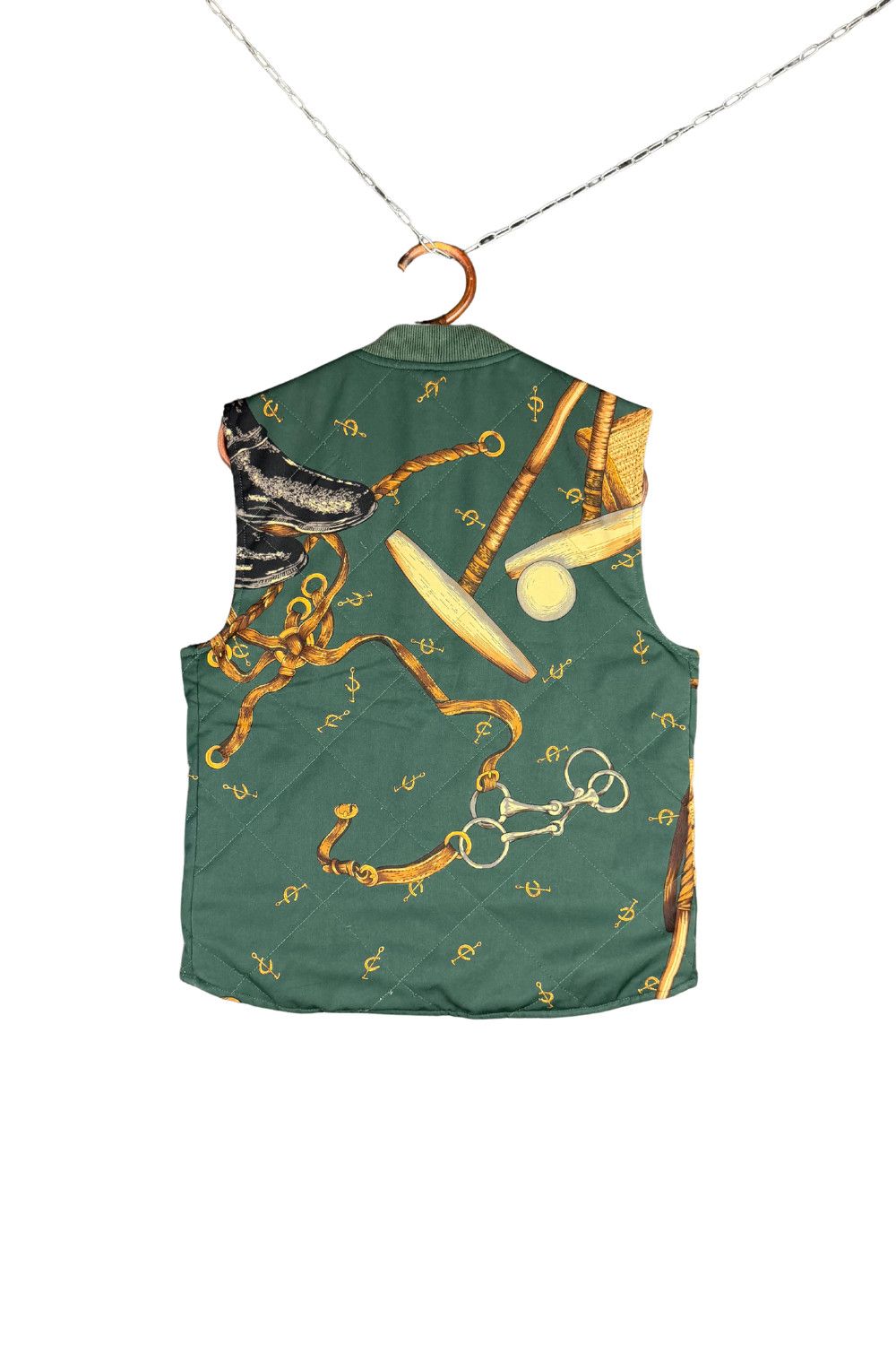 Polo Ralph Lauren FW99 Polo Sport Quilted Equestrian Graphic Vest Size US M / EU 48-50 / 2 - 2 Thumbnail