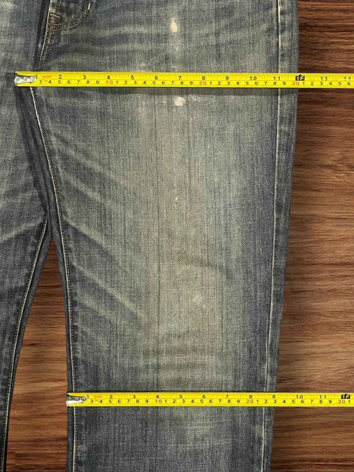 If Six Was Nine × Japanese Brand × Le Grande Bleu (L.G.B.) ⚡️Flare⚡️Vintage Gap Slim Boot Fit Faded Mud Washed Jeans Size US 33 - 16 Thumbnail