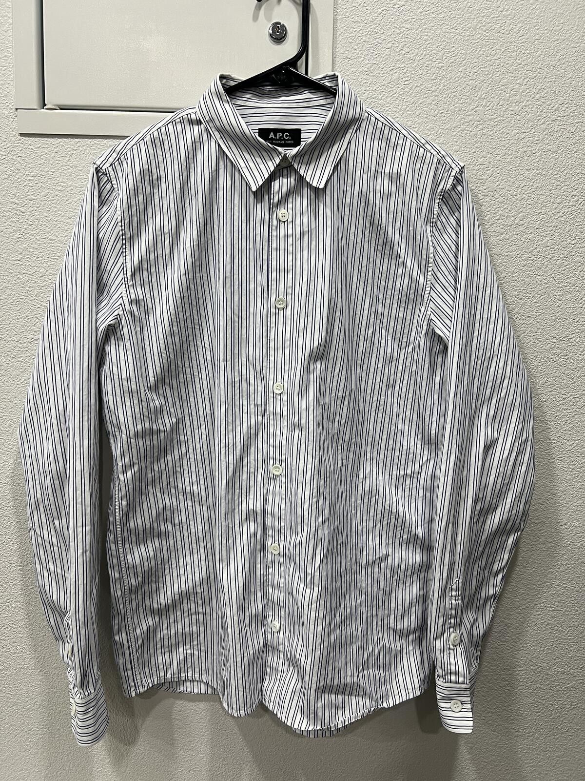 Other Apc Blue Striped Button Up Size US M / EU 48-50 / 2 - 1 Thumbnail