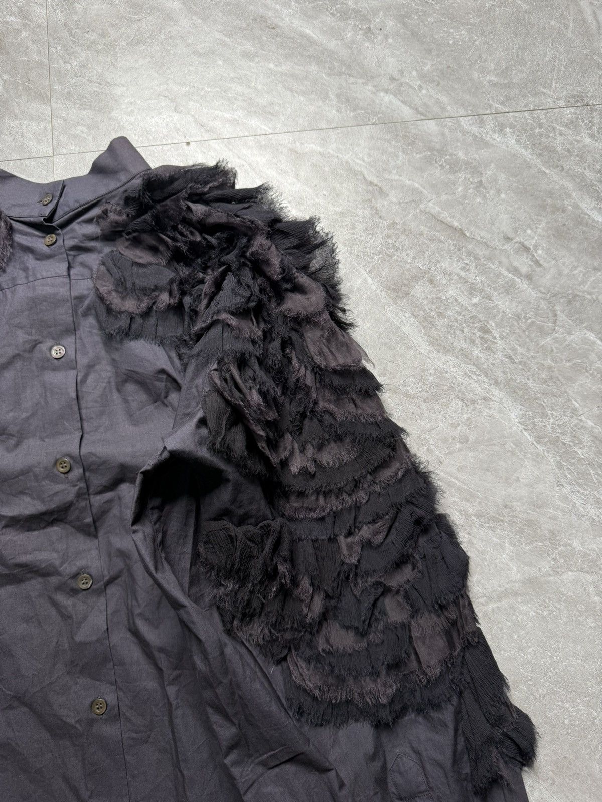 Dries Van Noten Dries Van Noten Frill Silk Attached Detail Shirt Size US M / EU 48-50 / 2 - 4 Thumbnail