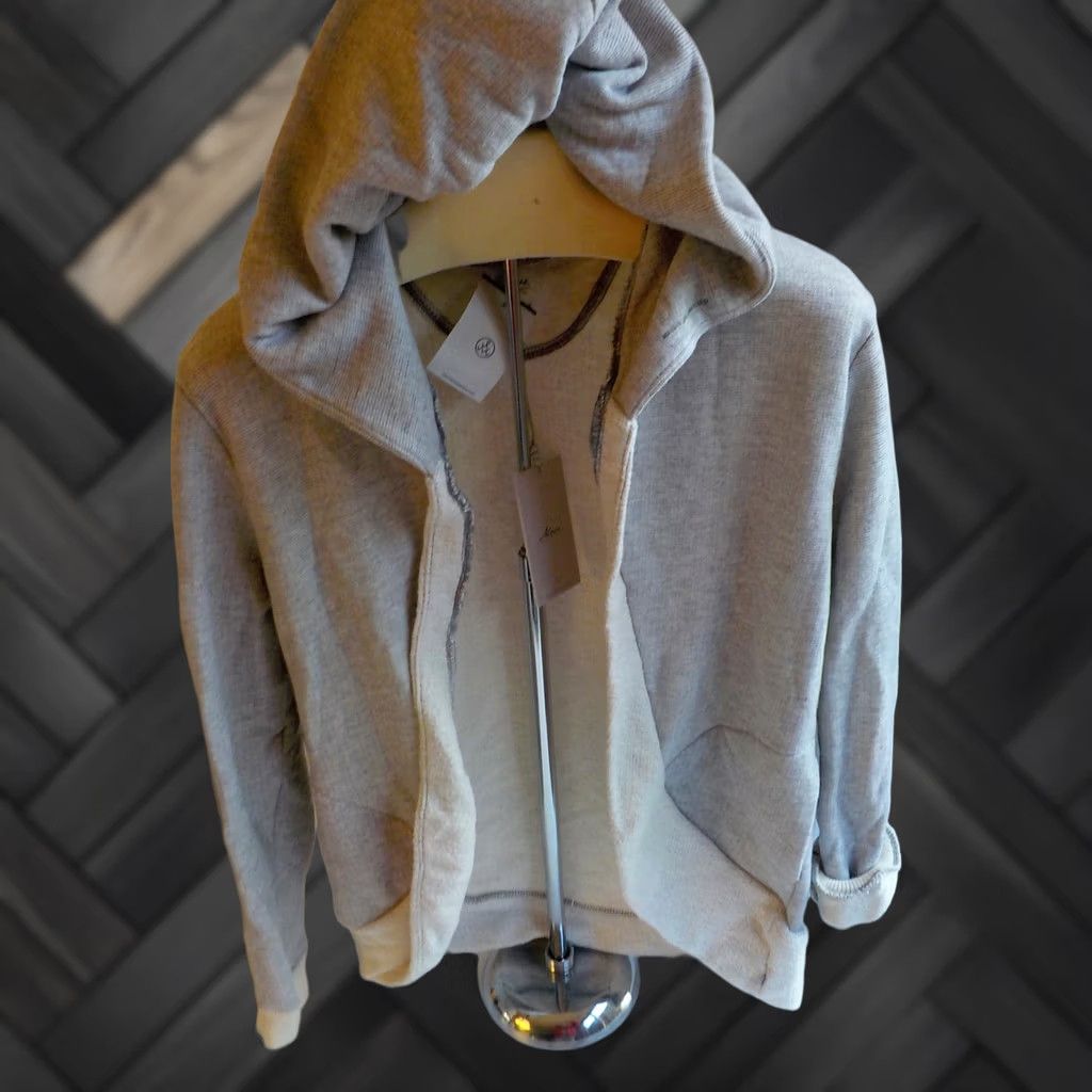 Vintage ALTERNATIVE Hooded Cardigan Sweatshirt Open Front Heather Wheat Adult Medium Womens Size M / US 6-8 / IT 42-44 - 1 Thumbnail