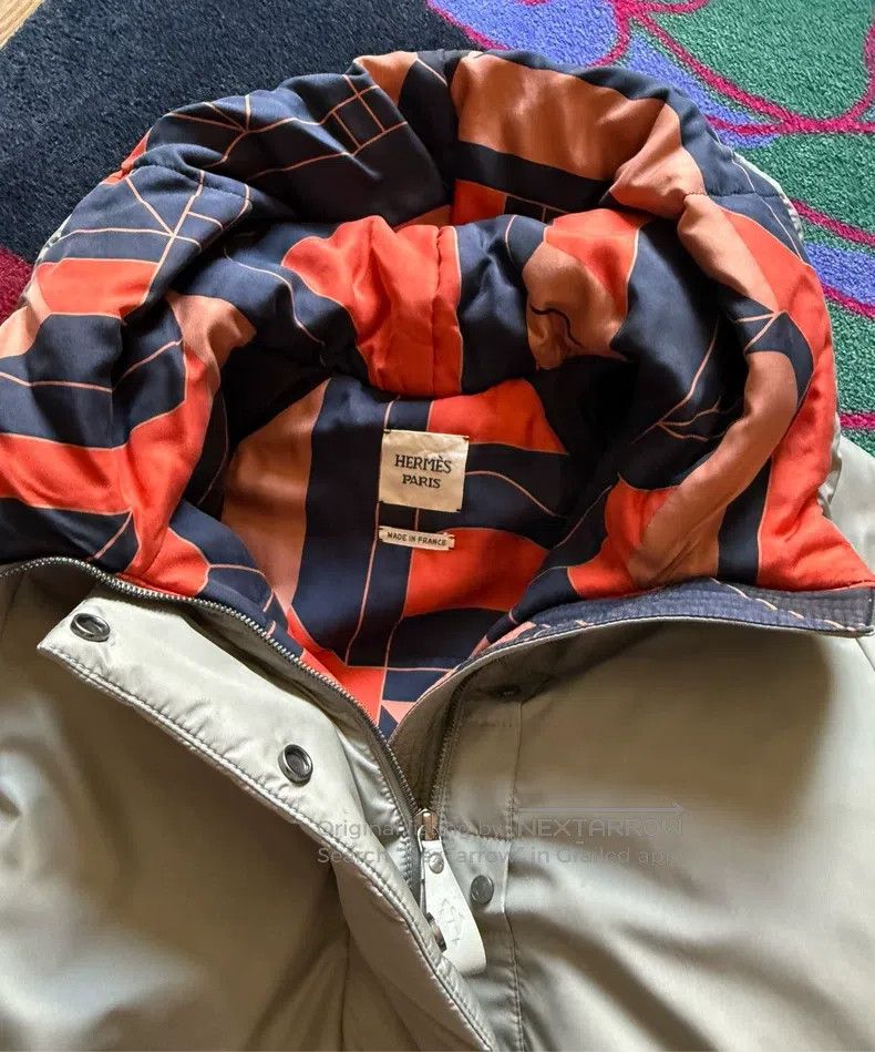 Hermes Hermes size 36 Men's Grey and Bright Color Block Down Jacke Size US S / EU 44-46 / 1 - 2 Thumbnail