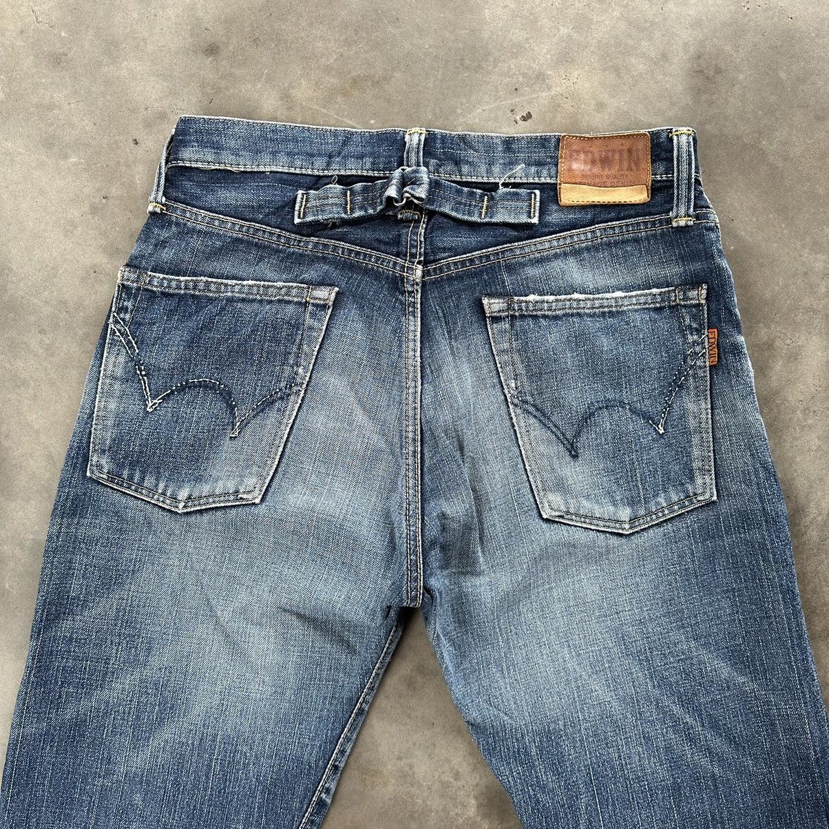 Edwin × Jean × Vintage Vintage Edwin Distressed Faded Denim Jean Pant W30 Size US 30 / EU 46 - 11 Thumbnail