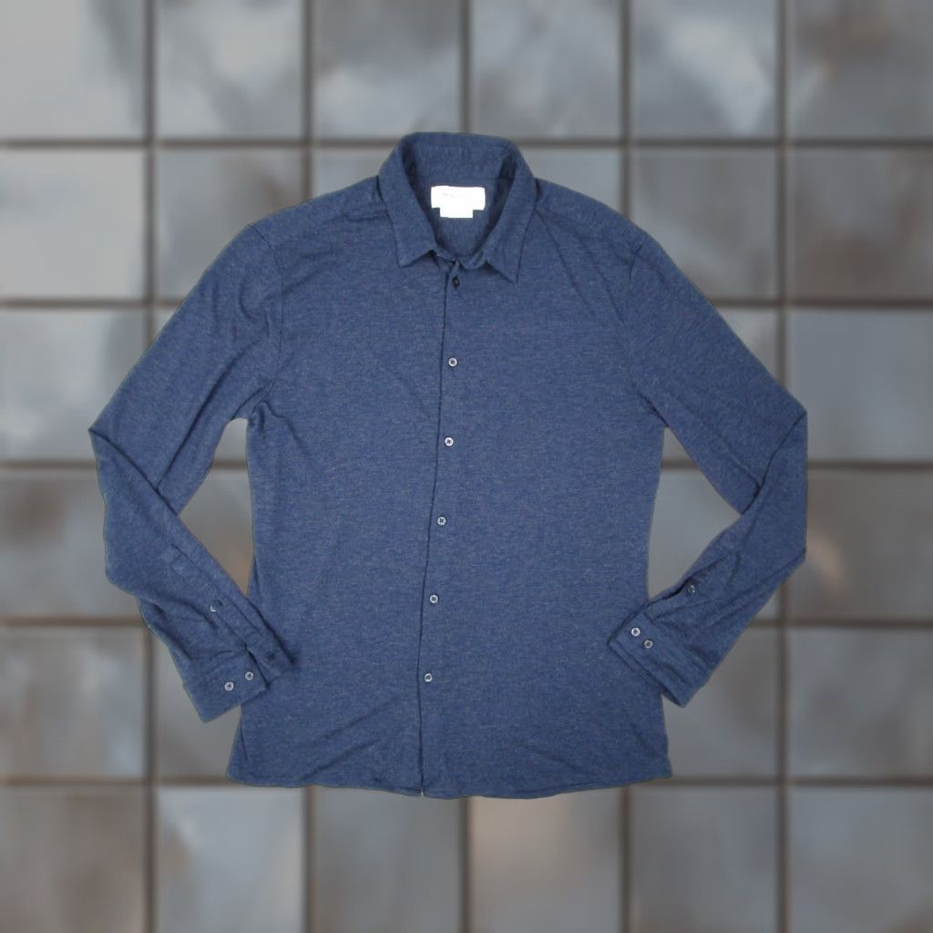 Vintage MINISTRY OF SUPPLY Shirt Men Medium Blue Merino Wool Blend Button Up Long Sleeve Size US M / EU 48-50 / 2 - 1 Thumbnail