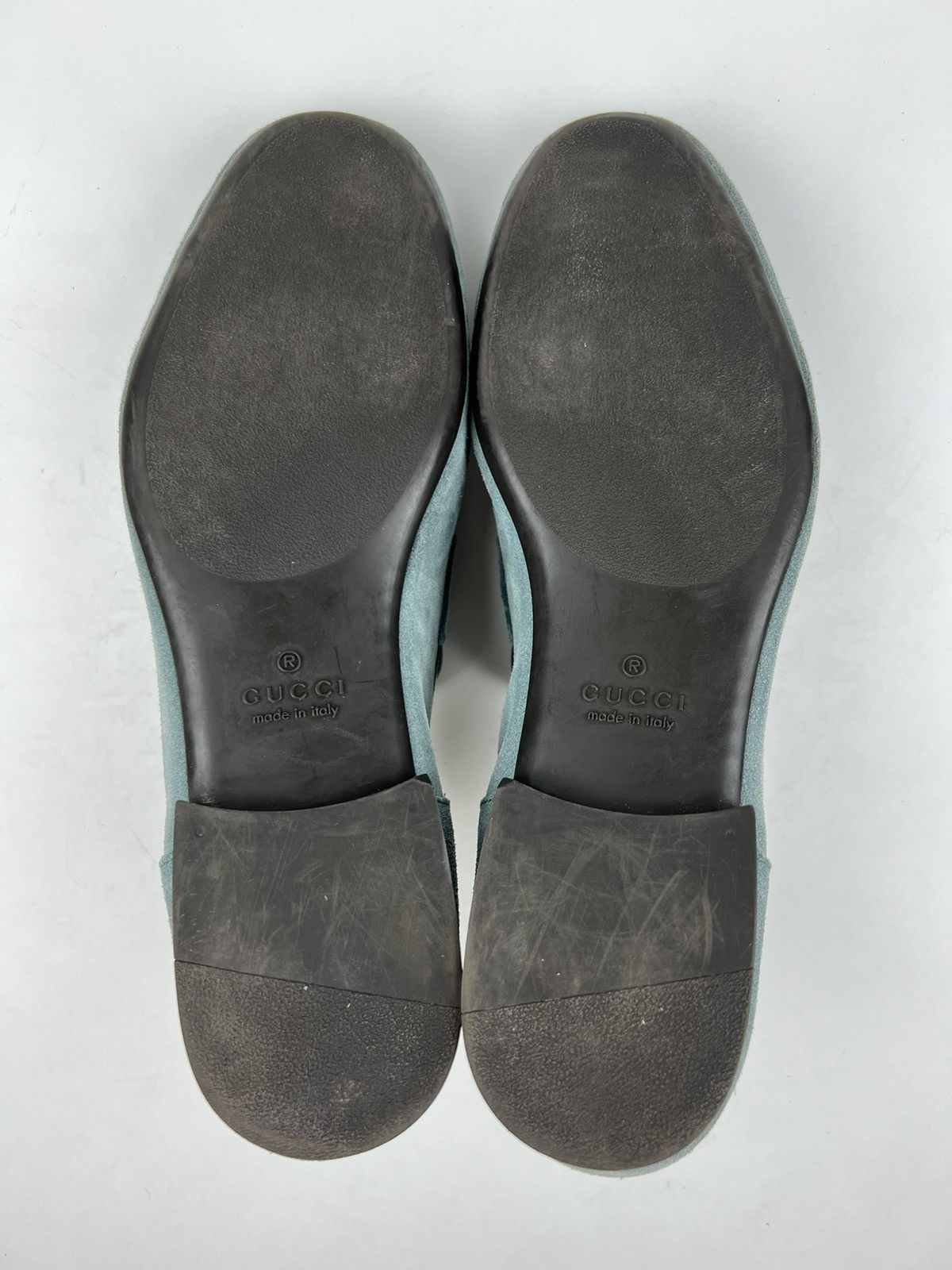 Gucci GUCCI Loafers Suede Slip Ons Shoes HORSEBIT Web Stripe Blue Size US 9.5 / EU 42-43 - 17 Thumbnail