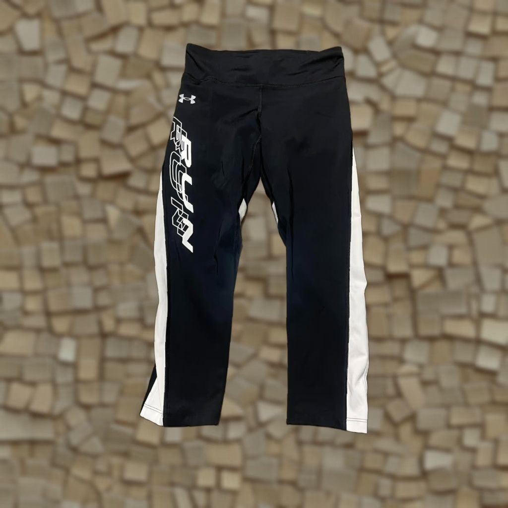 Under Armour Under armour Pants Women's Small Black White Pull On Leggings HEATGEAR Size 28" / US 6 / IT 42 - 1 Thumbnail