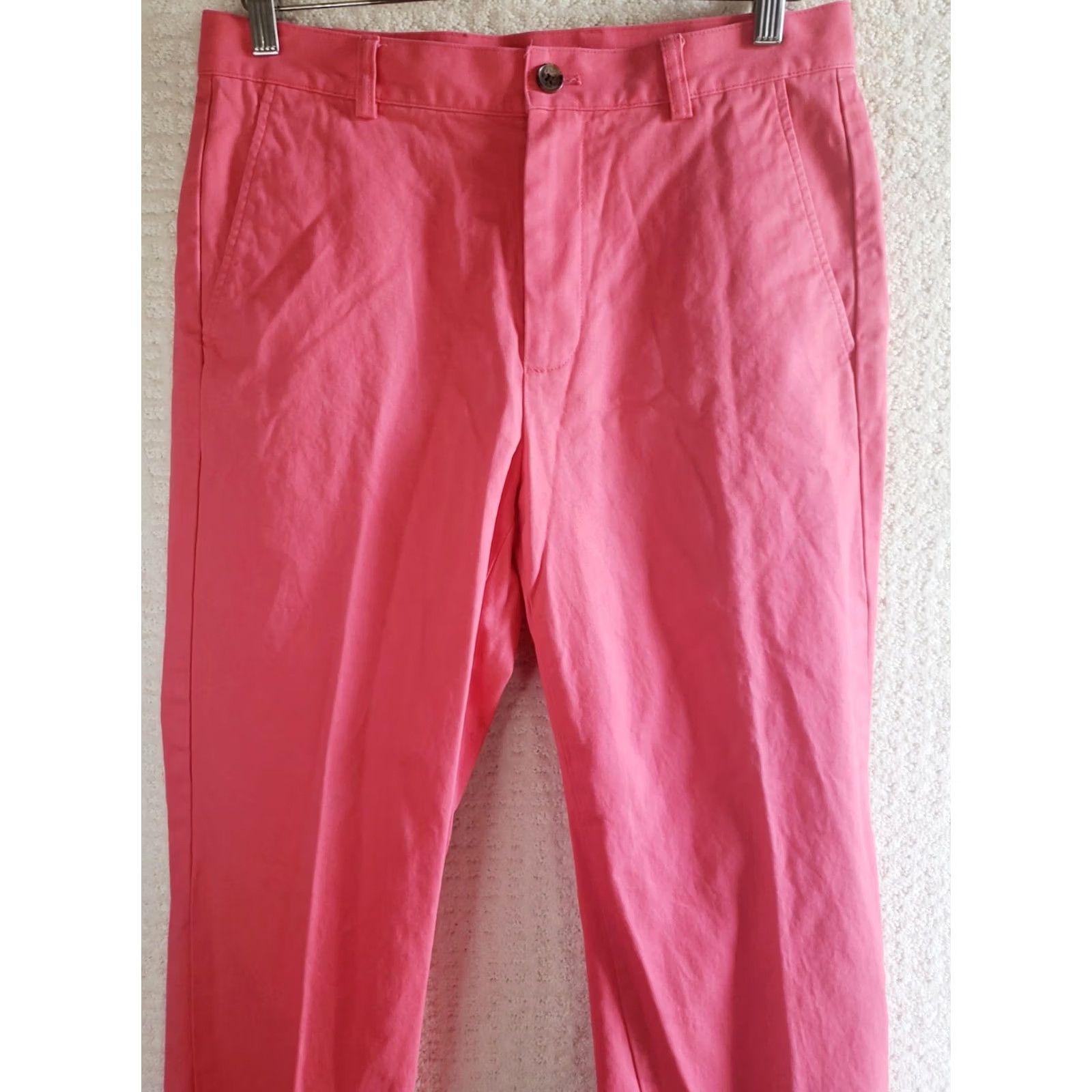 Brooks Brothers Brooks Brothers 346 Mens Chino Pants Size 32x30 HOT PINK Mid Rise Straight Golf Casual Comfort Pockets Flat Front Zip Size US 32 / EU 48 - 2 Thumbnail