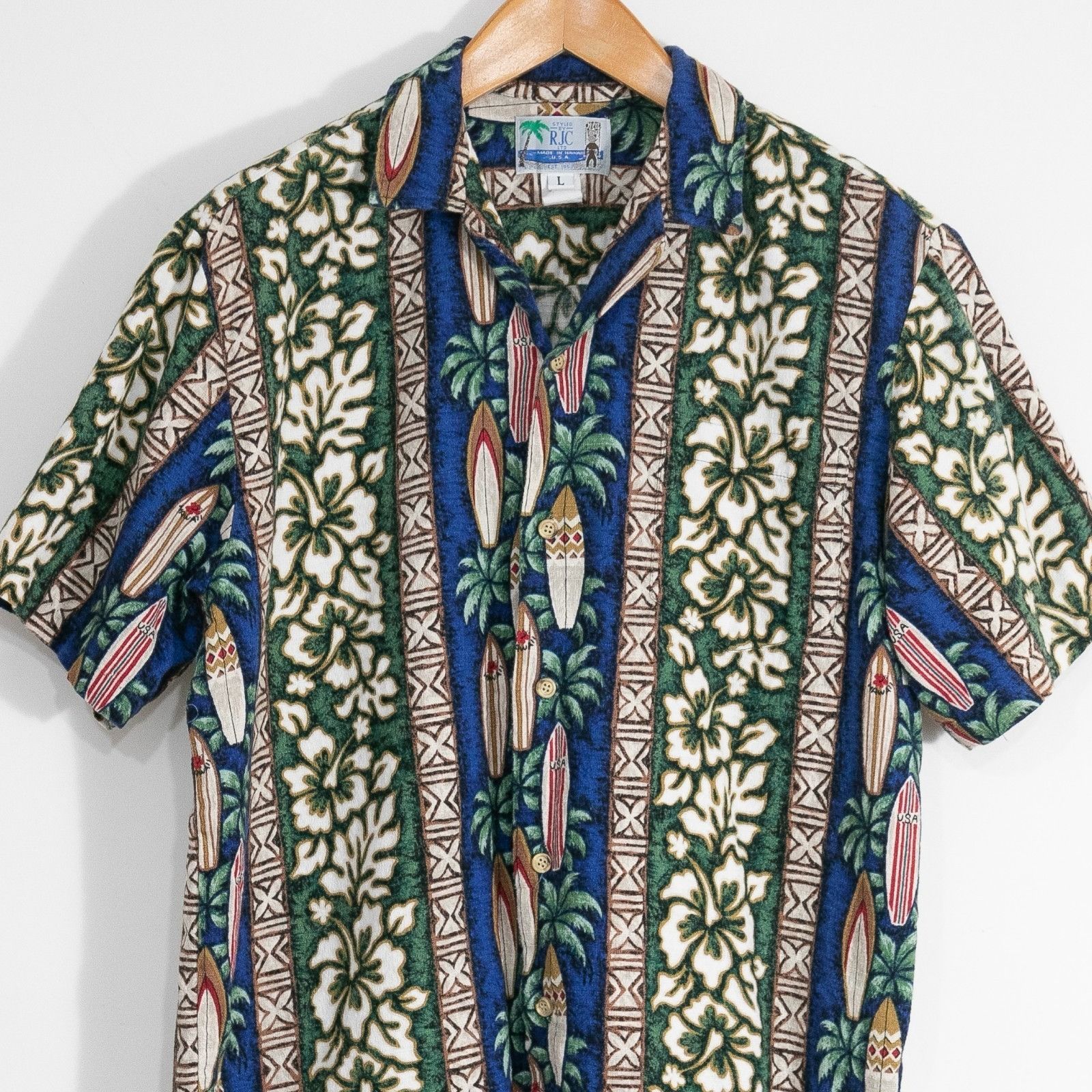 Vintage Vintage 90s Hawaiian Floral Button up Shirt Mens Large Size US L / EU 52-54 / 3 - 2 Thumbnail