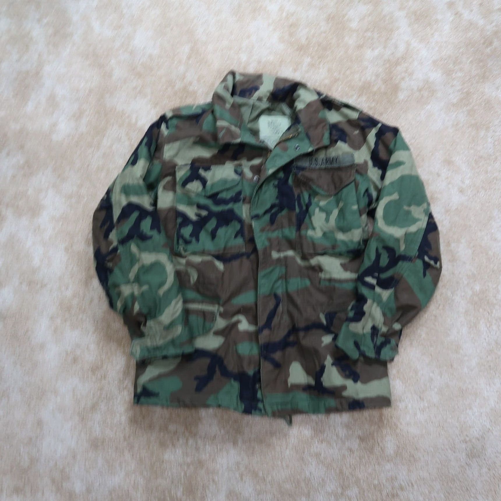 Vintage VINTAGE US ARMY Woodland Field Jacket Small Regular M65 / Military Jacket / Green / Camouflage / Full Zip / Hooded / Pockets / 80s / Men / Jacket Size US S / EU 44-46 / 1 - 2 Thumbnail