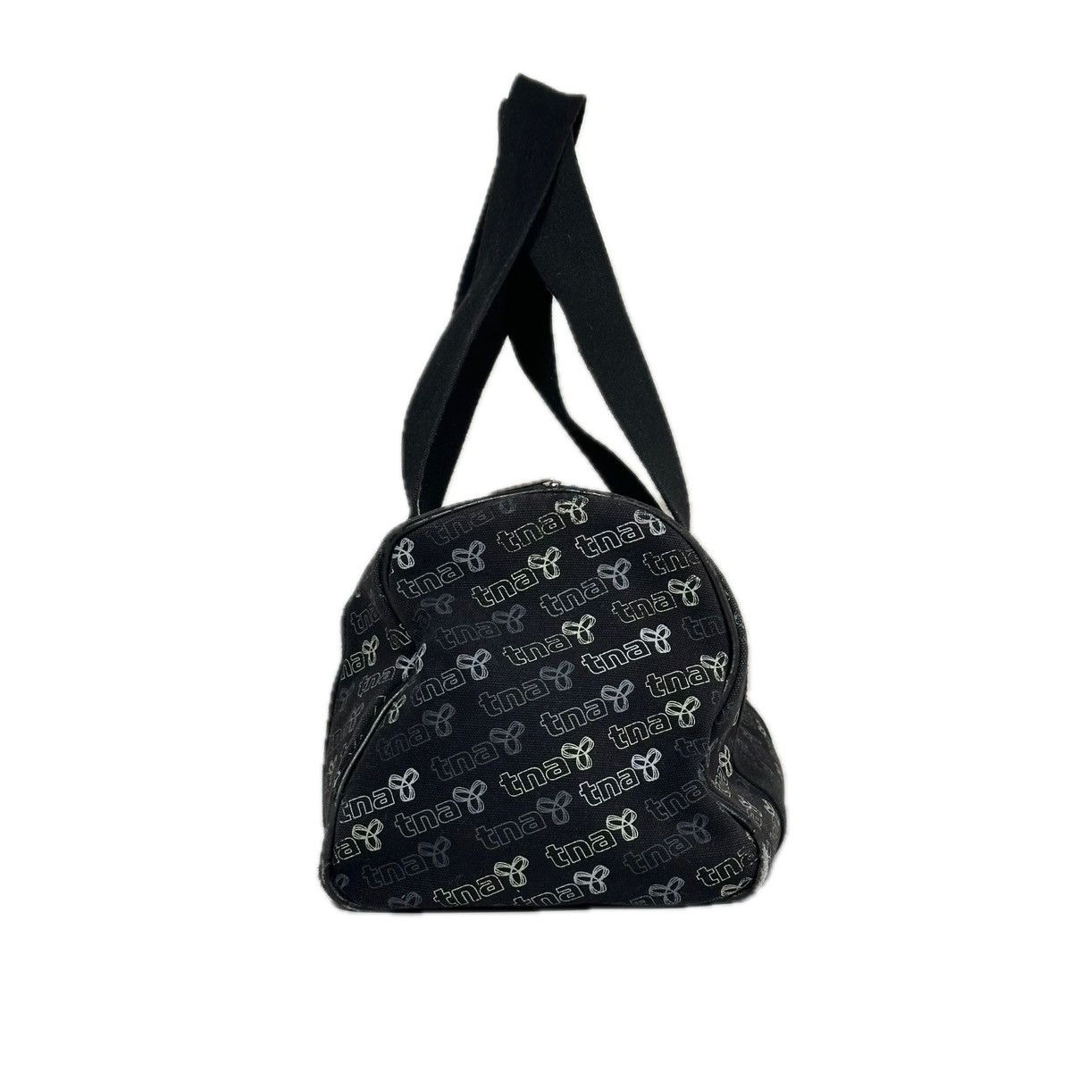 TNA Aritzia TNA Logo Small Black Canvas Duffel Bag Lined Pewter Size ONE SIZE - 4 Thumbnail