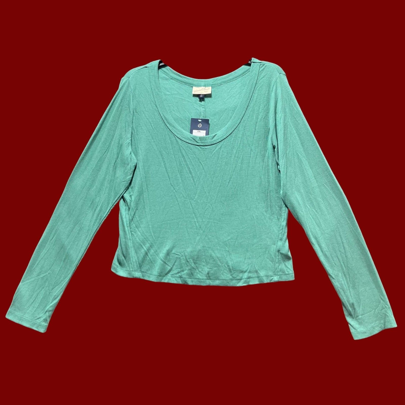 Other Universal Thread - Women's Ribbed Long Sleeve Crew Neck T-Sh Size XXL / US 16-18 / IT 52-54 - 3 Thumbnail