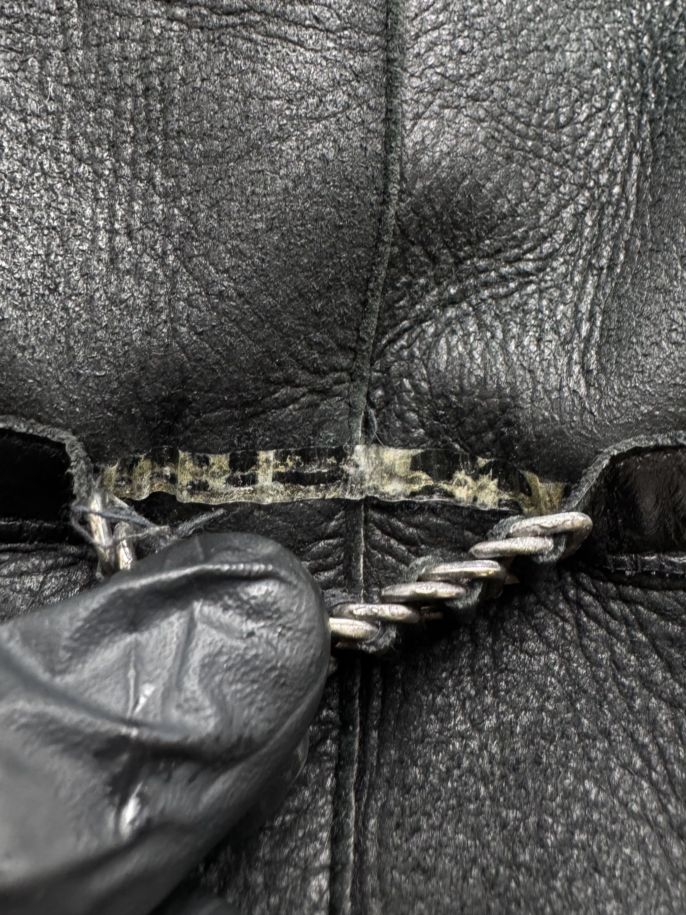 Vintage Vintage Black Sheepskin Leather Coat Long Zip Size S / US 4 / IT 40 - 21 Thumbnail