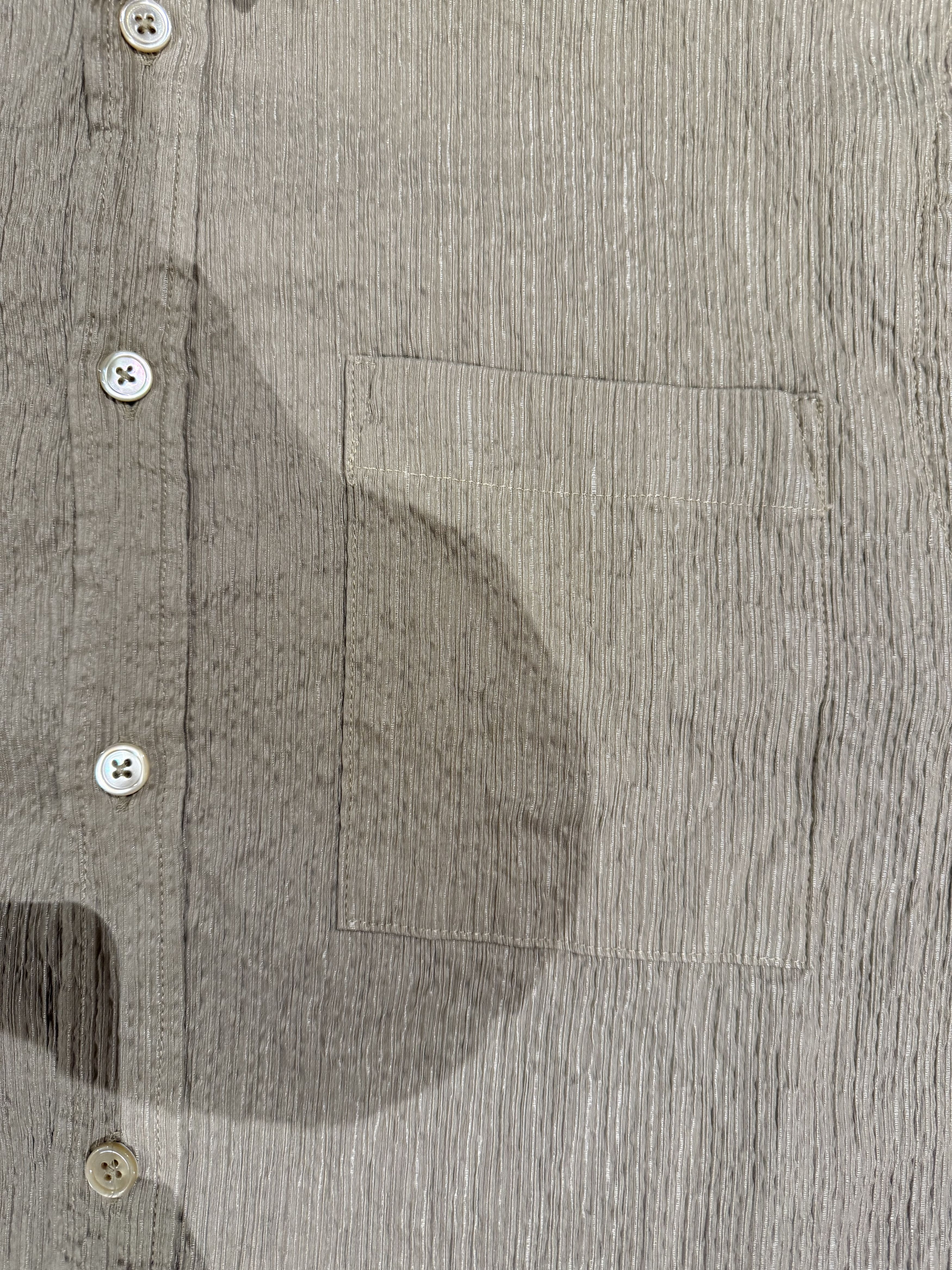 Colbo 💚 1/12 Colbo NYC Silk/Cotton TK Shirt Taupe Medium NEW Size US M / EU 48-50 / 2 - 8 Thumbnail