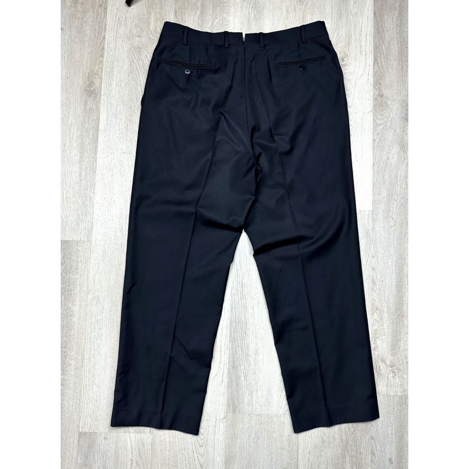 Vintage Zilli Vintage Mens Classic Pants Trousers Size 34 Black Wool Dress Pants Straight Inseam 32 Mens Size US 34 / EU 50 - 4 Thumbnail