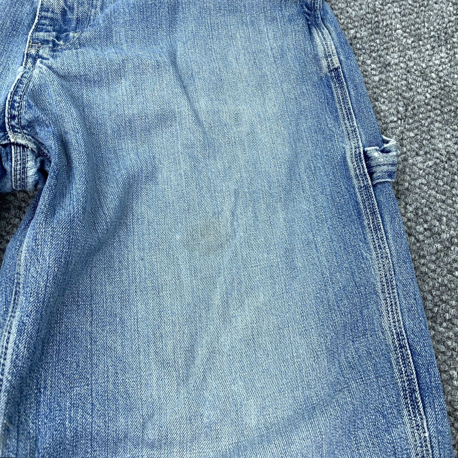 Vintage VINTAGE American Eagle Jeans Mens 32x28 Carpenter Baggy Frayed Hem 90s Y2K Blue Denim Straight Size US 32 / EU 48 - 3 Thumbnail
