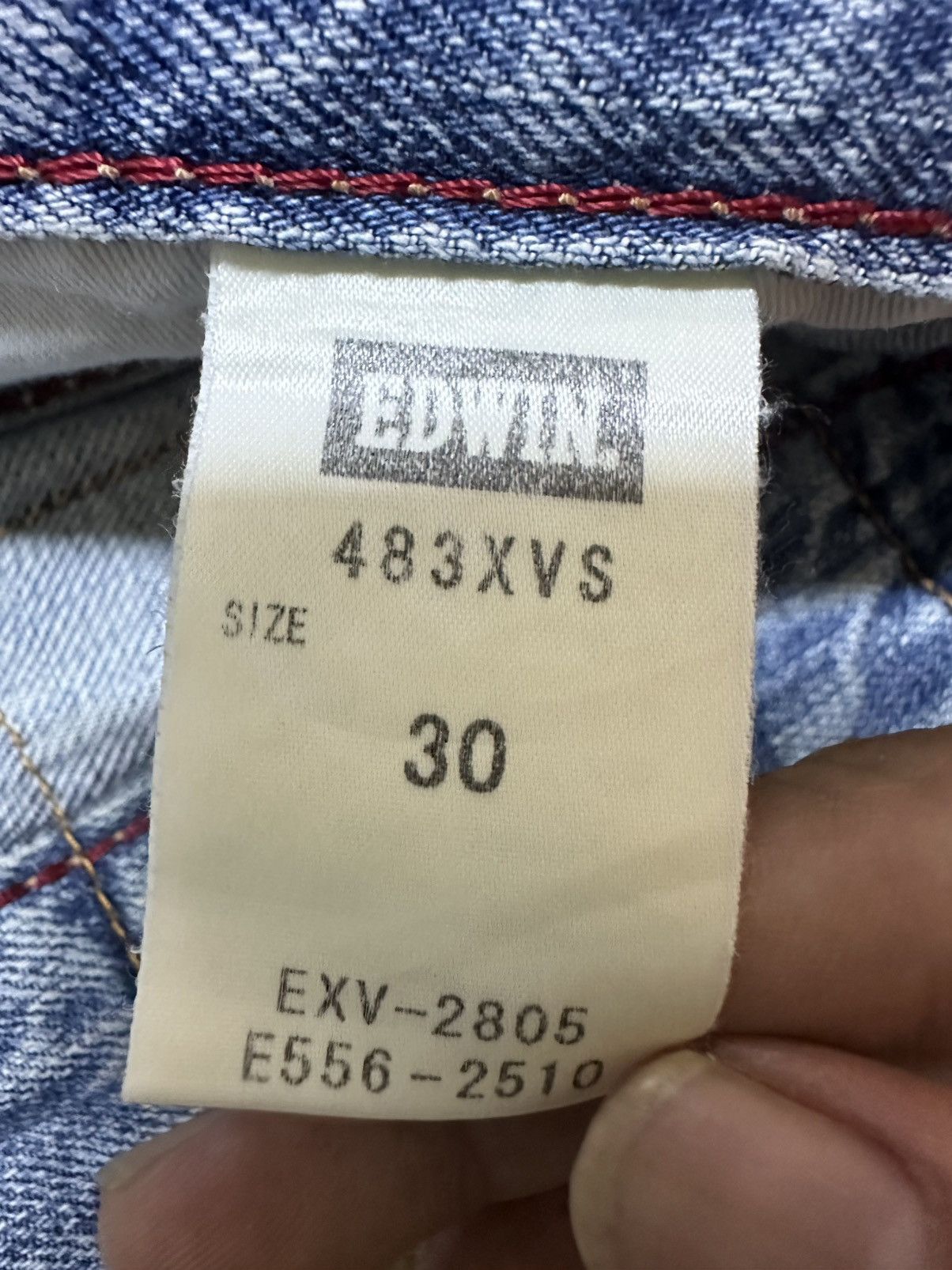 Edwin Edwin XV Leather Trimmed Whiskers Jeans Japan Made Size US 32 / EU 48 - 13 Thumbnail