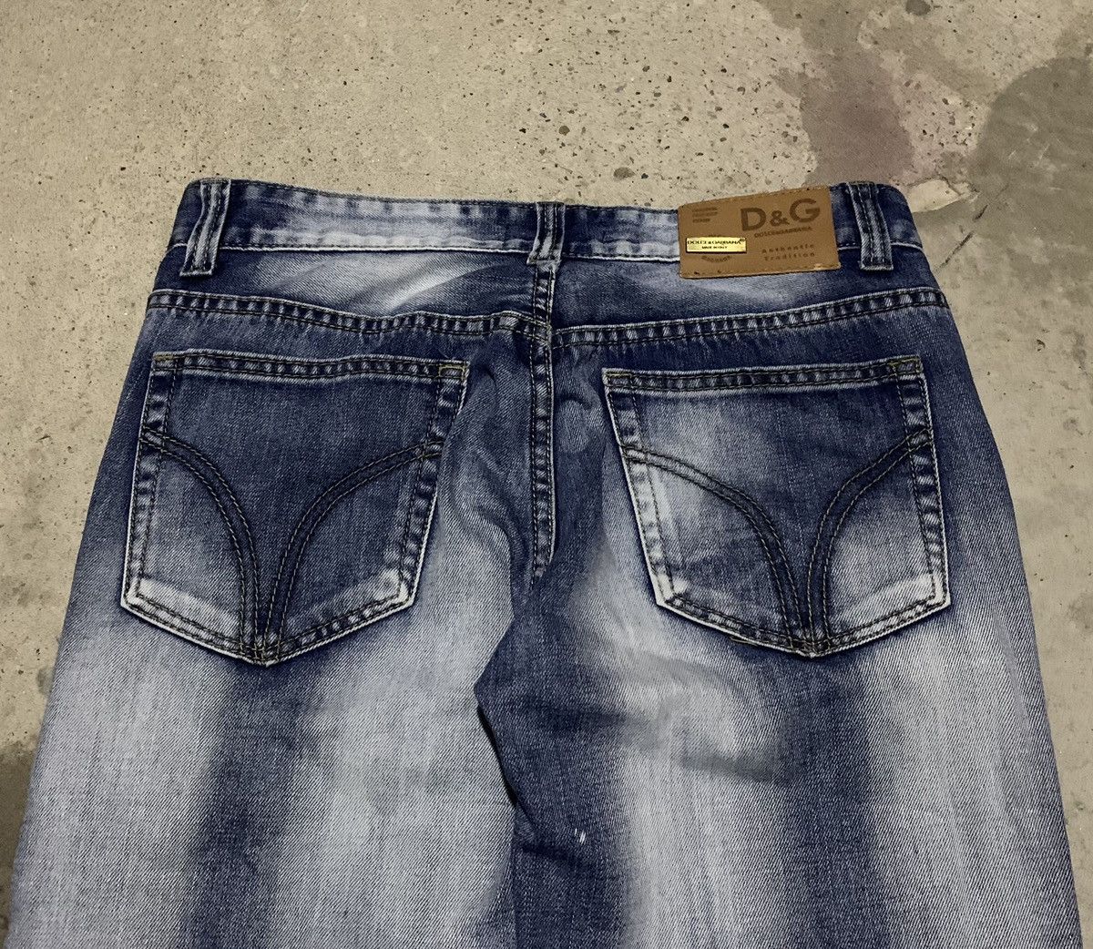 Dolce & Gabbana × Vintage 2000's D&G Vintage Brushed Jeans Size US 31 - 4 Thumbnail