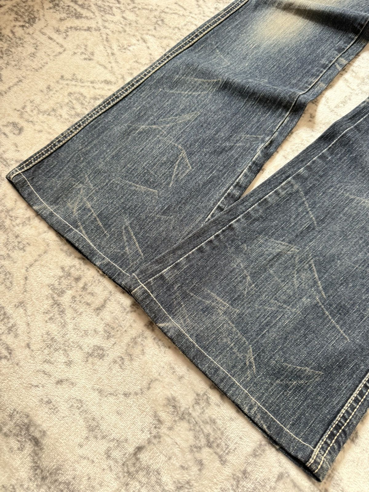 Le Grande Bleu (L.G.B.) Edwin 503 Japan Muddy Wash Flared Jeans Size US 28 / EU 44 - 7 Thumbnail