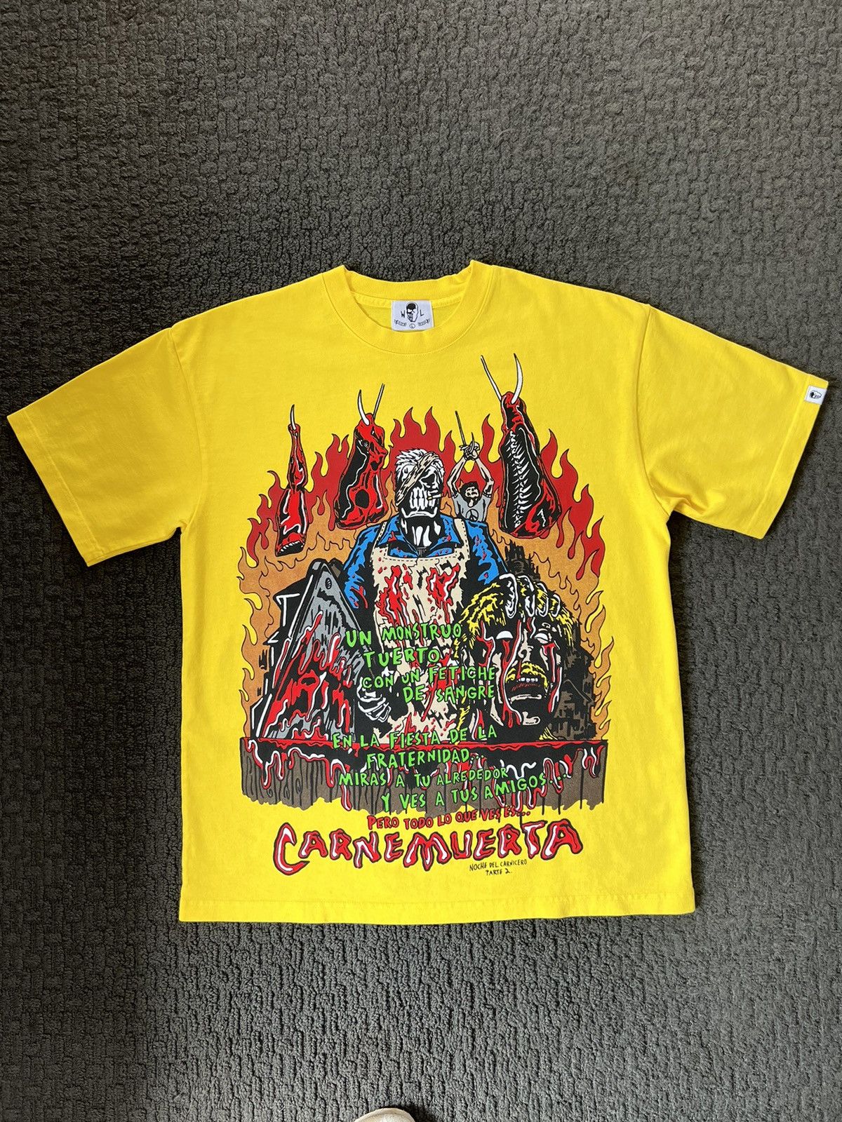 Warren Lotas WARREN LOTAS “CARNE MUERTA” YELLOW T-SHIRT SIZE LARGE Size US L / EU 52-54 / 3 - 1 Thumbnail