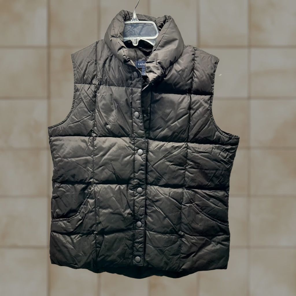 Lands' End Lands End Vest Womens Small Brown Goose Down Puffer Jacket Warm Size S / US 4 / IT 40 - 1 Thumbnail
