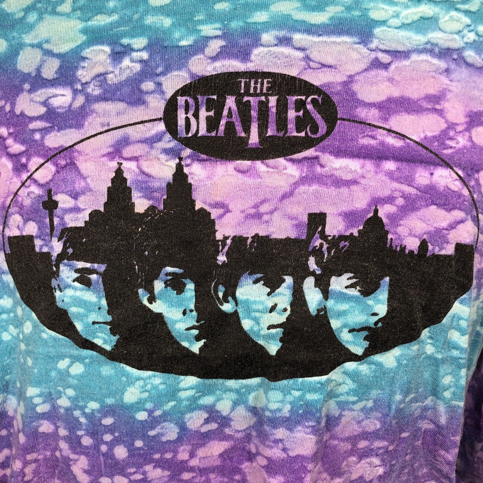 Apple Beatles Vintage T-Shirt Long Sleeve Tie Dye Blue Purple XXL Size US XXL / EU 58 / 5 - 2 Thumbnail