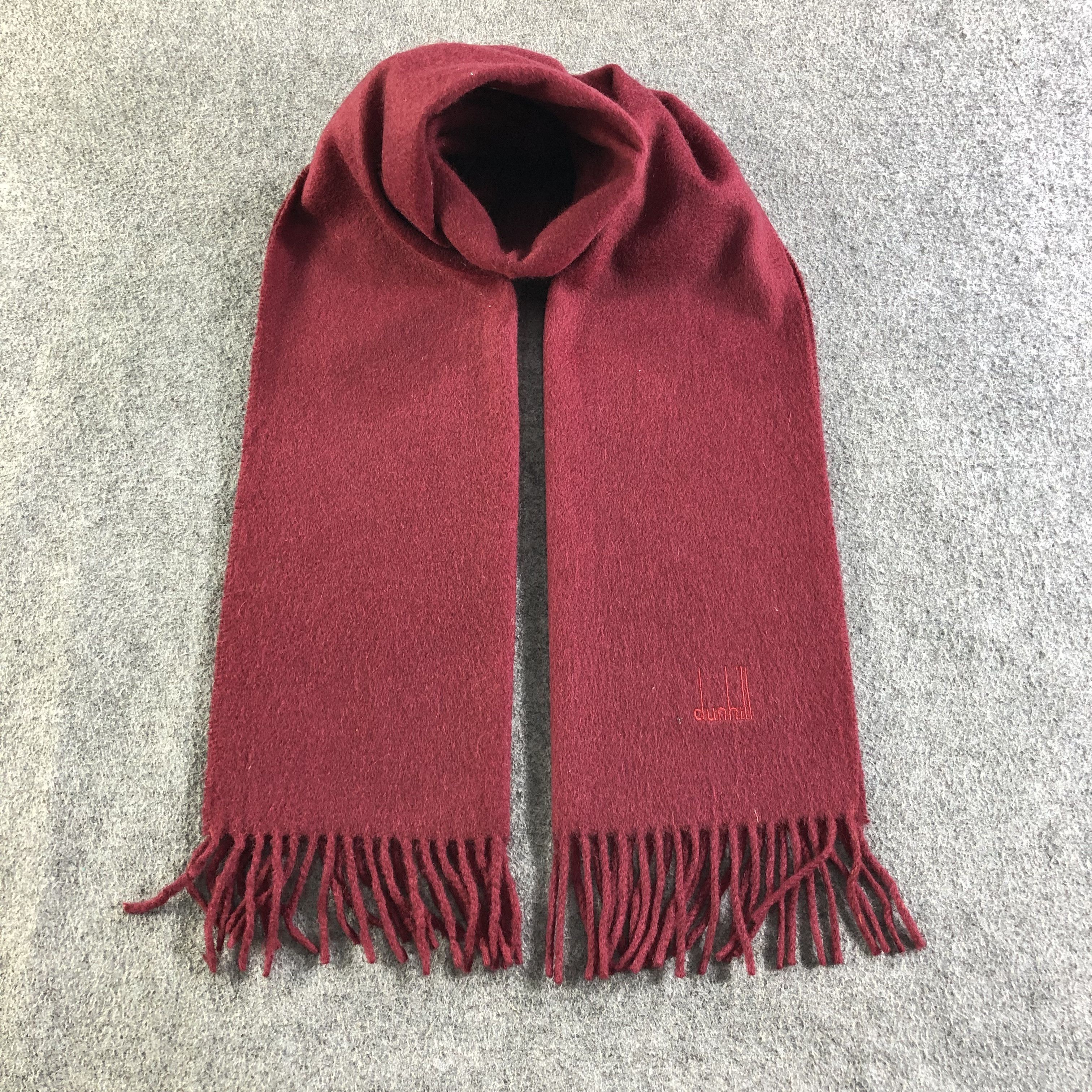 Alfred Dunhill Dunhill Cashmere Scarf Muffler Neckwear V2163 Size ONE SIZE - 1 Thumbnail