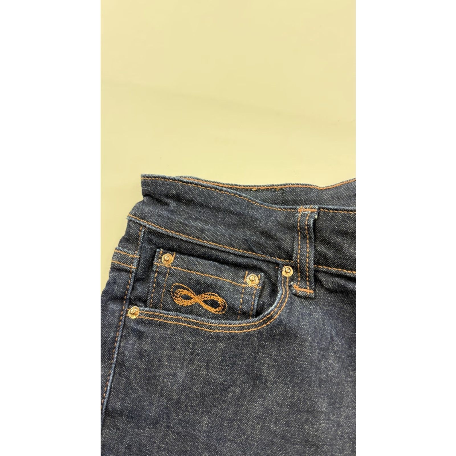 Denime VINTAGE Plac Jeans Womens 27x26 Blue Raw Stretch Denim Cropped Ankle Crop Skinny"} Size 27" / US 4 / IT 40 - 2 Thumbnail