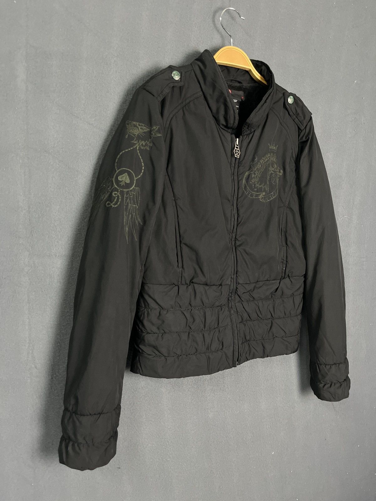 Cowboy Equipment × Diesel Diesel Bandit Embroidered Cowgirl & a Beast Cropped Jacket Size M / US 6-8 / IT 42-44 - 4 Thumbnail