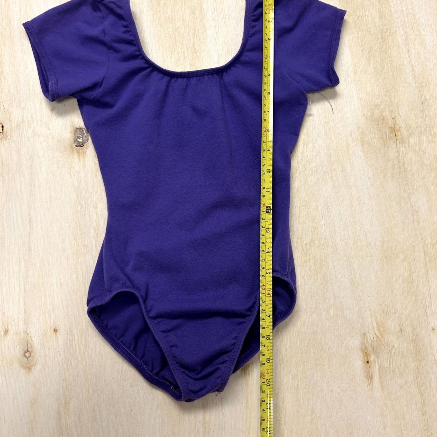 Vintage M Stevens Bodysuit Womens Small Purple Short Sleeve Scoop Neck Dancewear Leotard Size S / US 4 / IT 40 - 4 Thumbnail