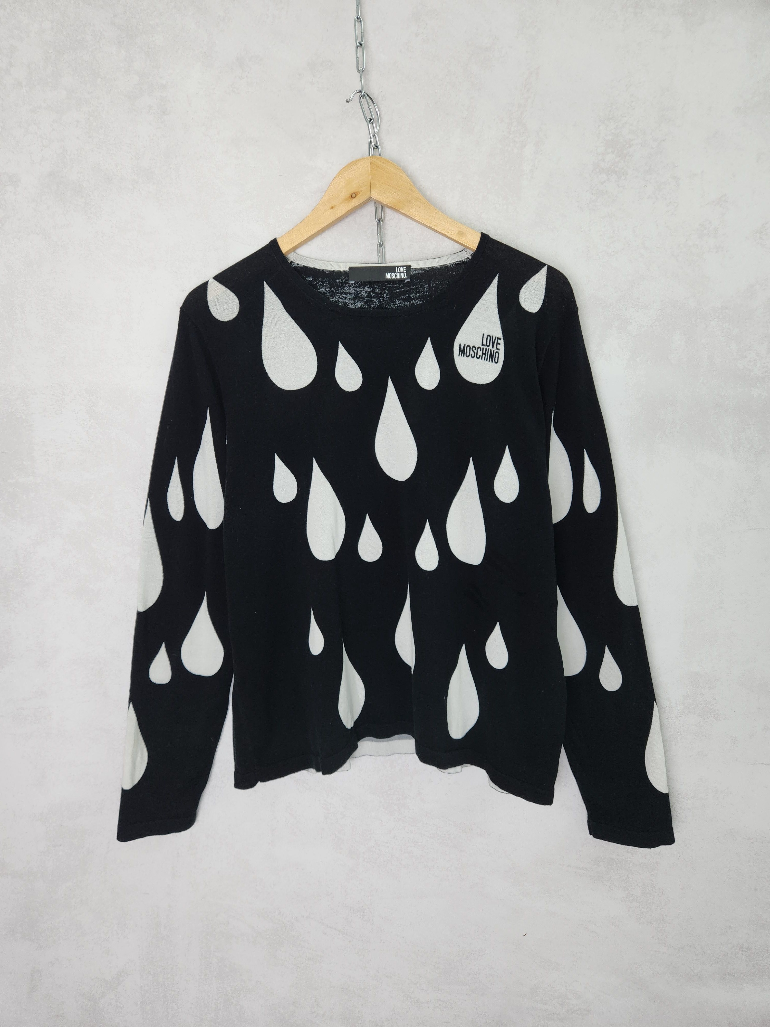 Moschino Love Moschino drops overprint long sleeve cottone size S Size S / US 4 / IT 40 - 1 Thumbnail