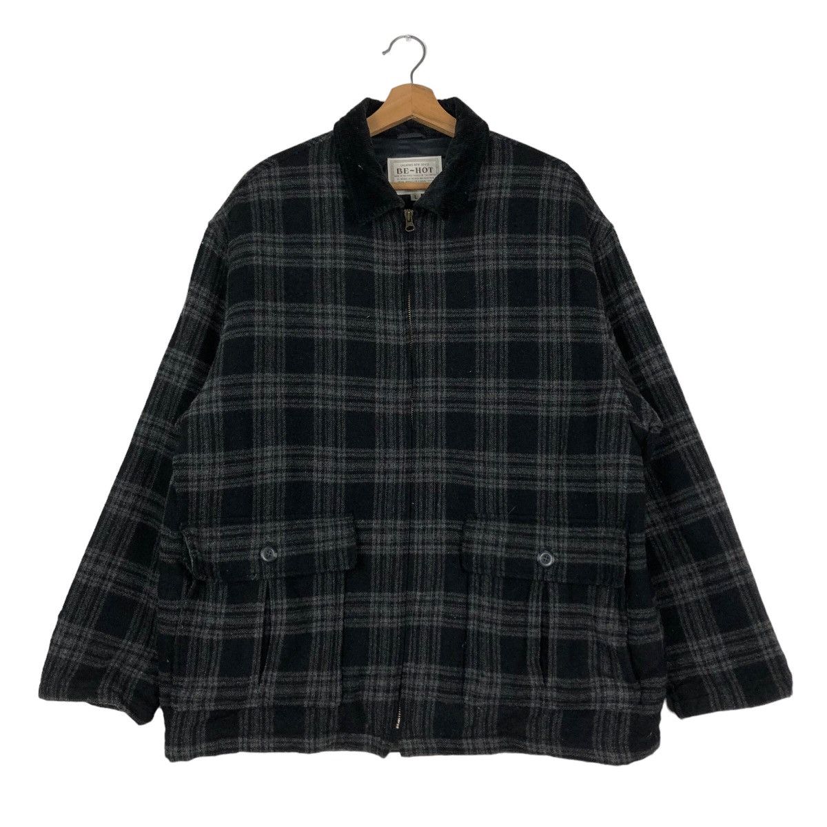 Japanese Brand 🔥Vintage Wool Chore Jacket Be-Hot Japan Tartan Design Size US L / EU 52-54 / 3 - 1 Thumbnail