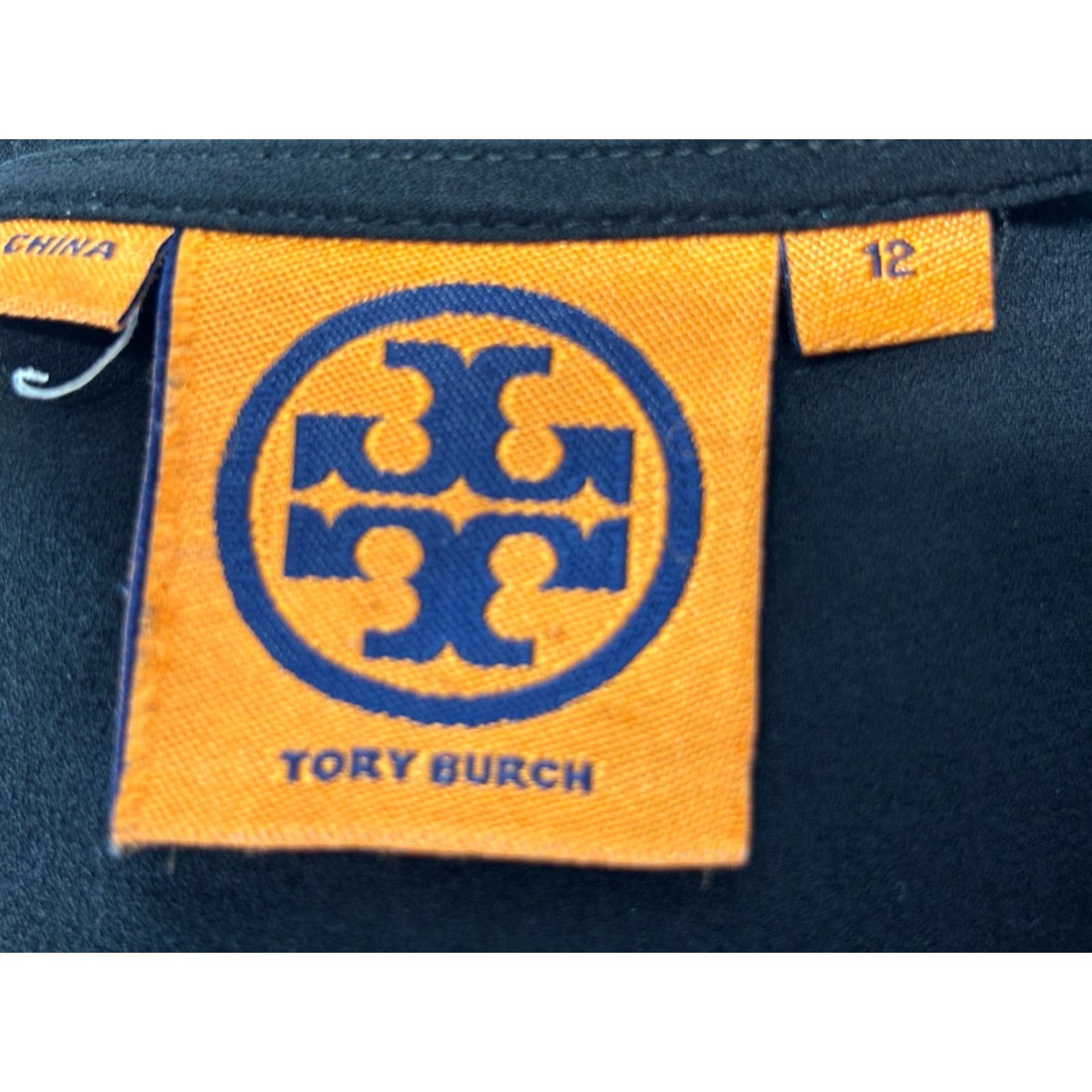 Tory Burch Vintage Tory Burch Women's Silk Blouse Sz 12 Black Tunic Long Sleeve Round Neck Classic Designer Size XL / US 12-14 / IT 48-50 - 7 Thumbnail
