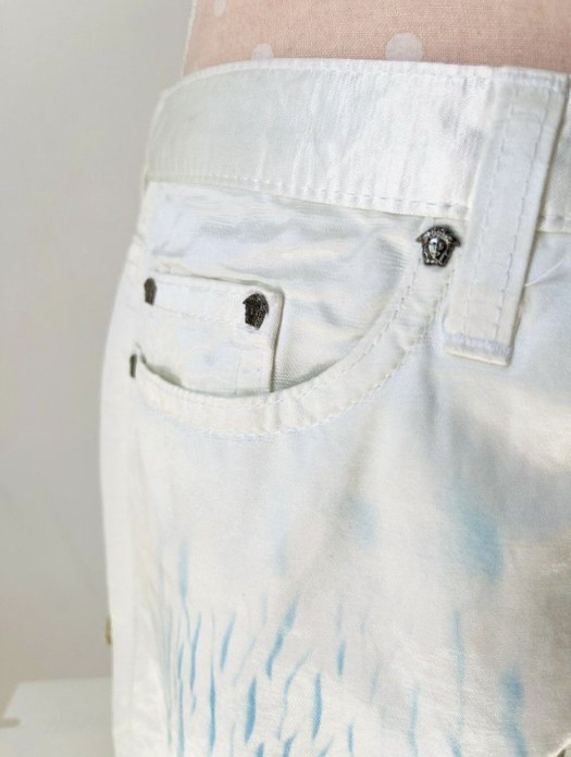 Versace Jeans Couture Versace Abstract Satin Pants – IT 42 / NWT Size 28" / US 6 / IT 42 - 6 Thumbnail