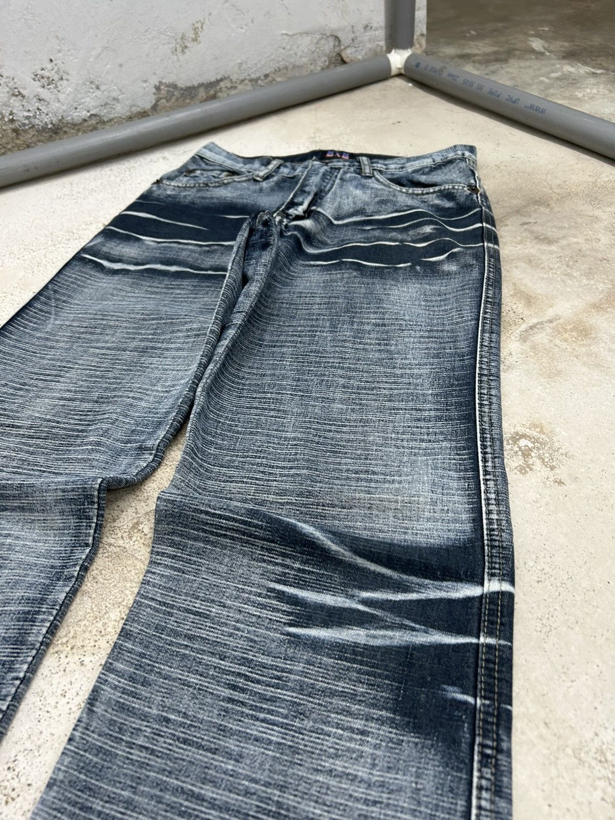 Hysteric Glamour Flare Jeans Painted Washed Heavy Whisker Size 27" / US 4 / IT 40 - 6 Thumbnail