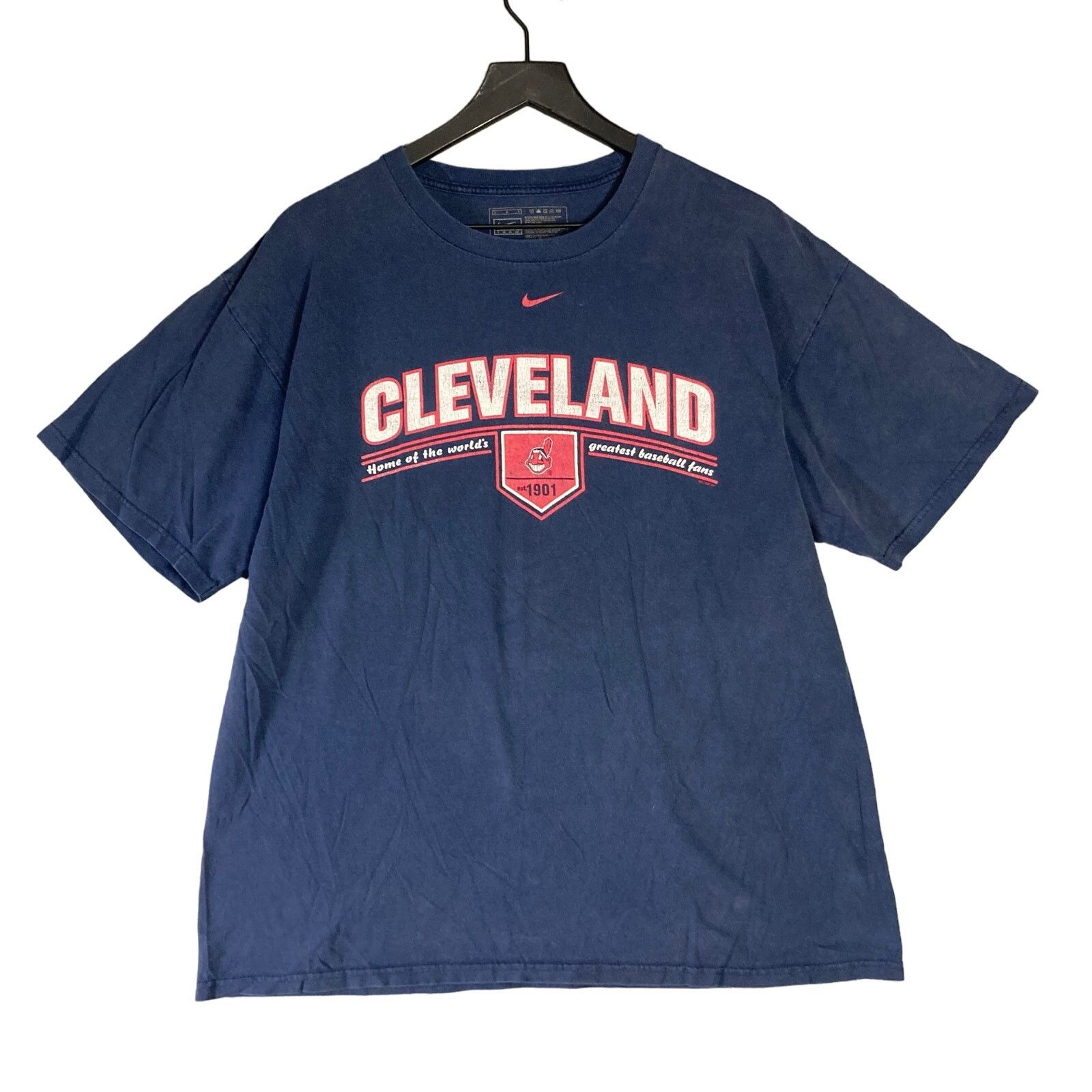 Nike Vintage 2000 Nike Cleveland Baseball Men's XL Blue Shirt Size US XL / EU 56 / 4 - 1 Thumbnail