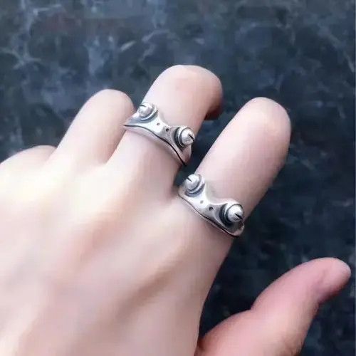Jewelry Frog ring adjustable ring Size ONE SIZE - 2 Thumbnail