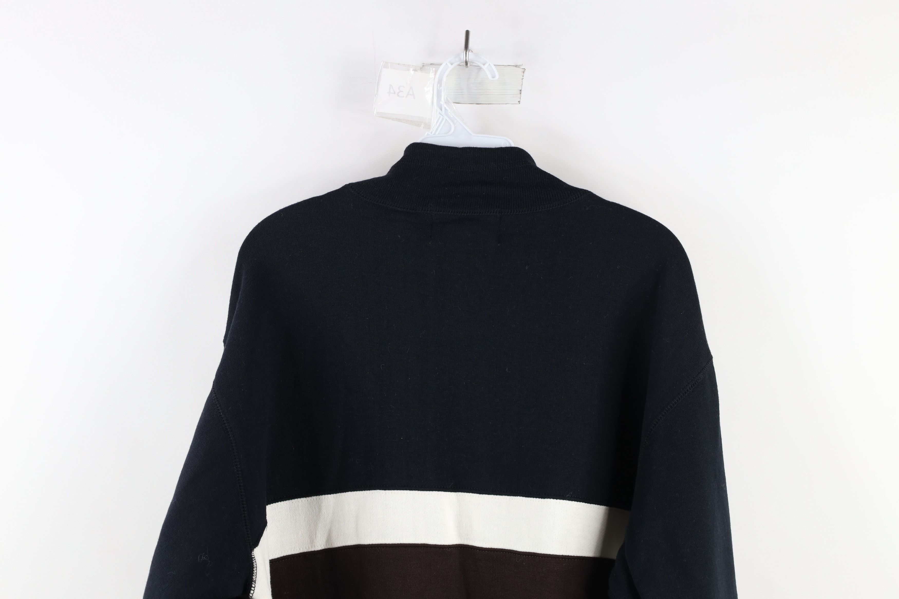 Vintage Deadstock Vintage 90s Streetwear Block Henley Sweatshirt Size L / US 10 / IT 46 - 9 Thumbnail