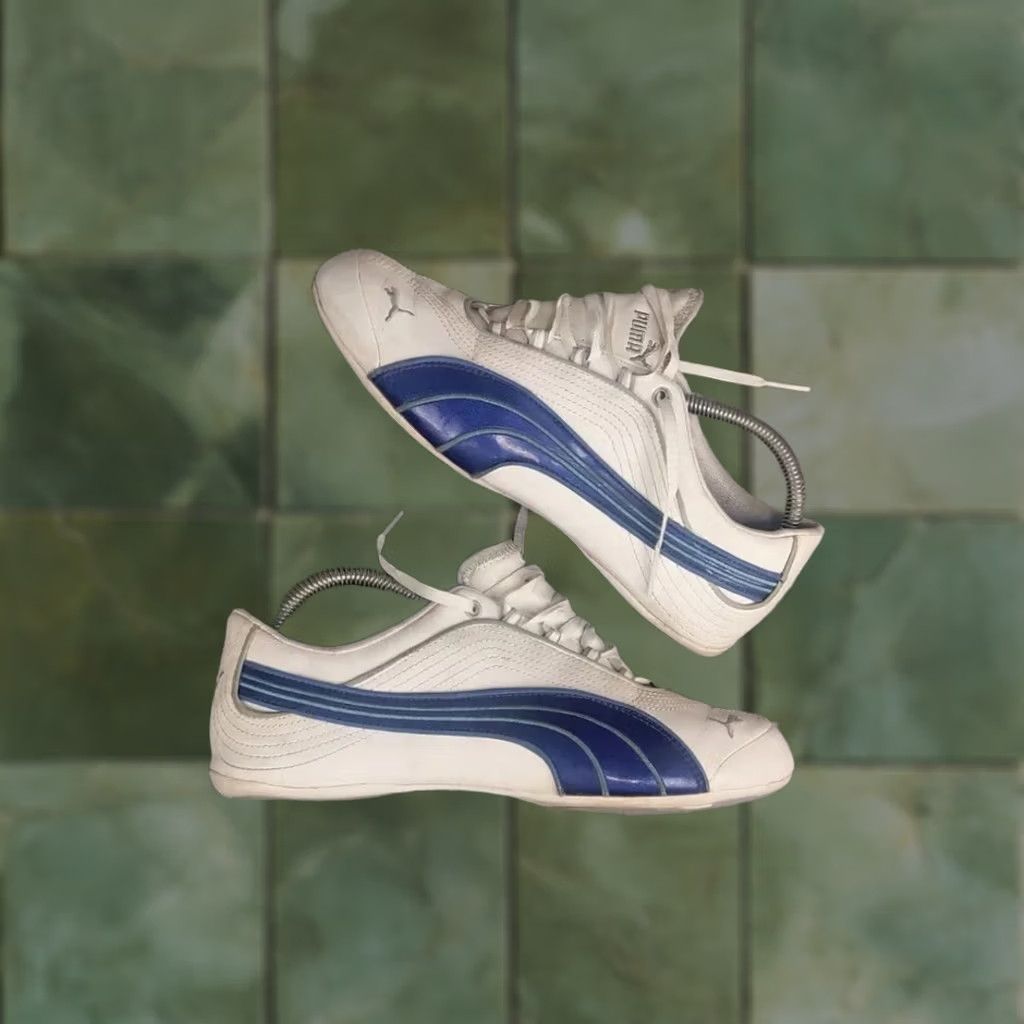 Puma VINTAGE Puma FS Speed Cat Sneakers Men 7.5 White Purple Logo Racing Cat Logo Sneakers Size US 8 / EU 41 - 1 Thumbnail