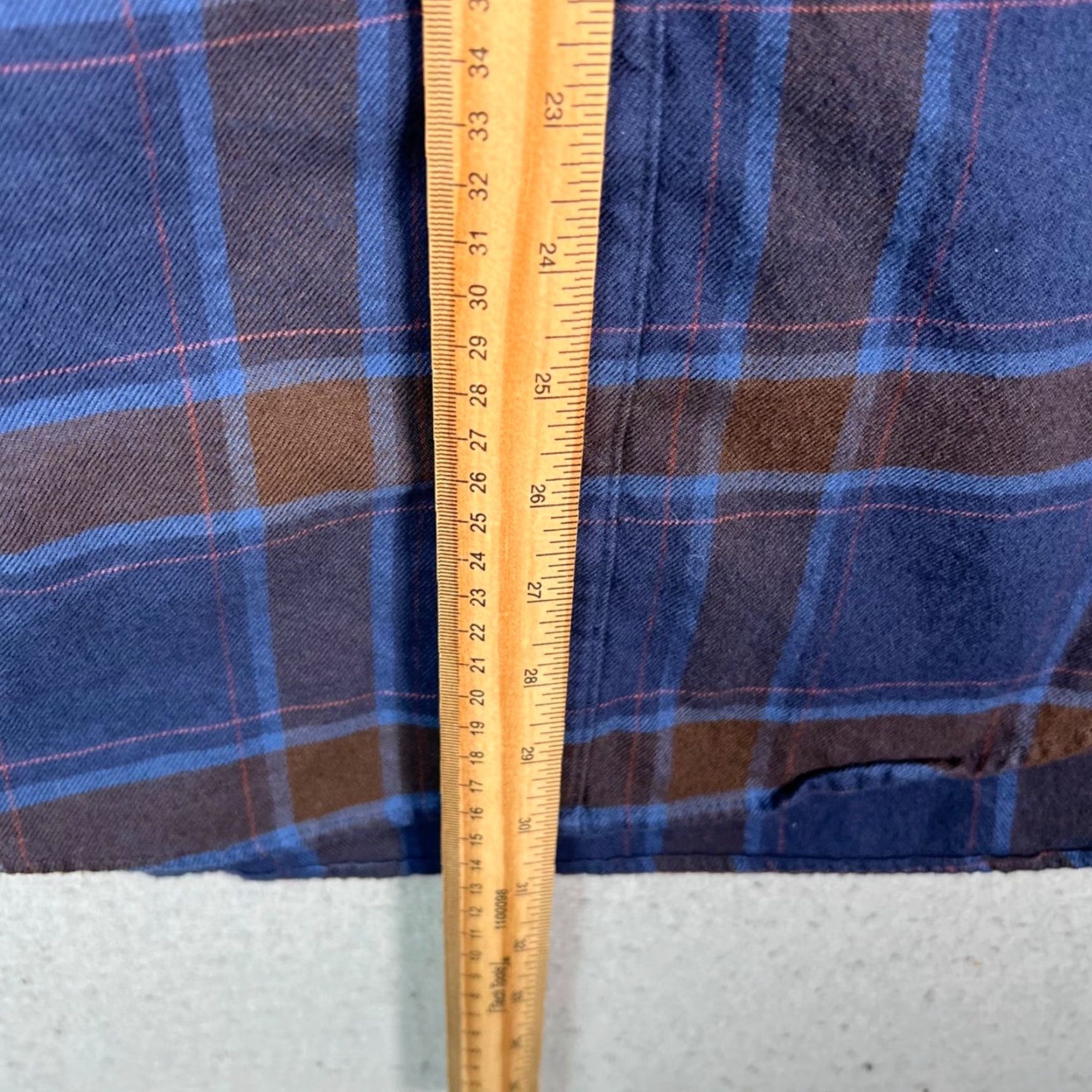 Muji MUJI Button-Up Shirt Mens Medium Blue & Brown Plaid 100% Cotton Regular Fit Button-Down Shirt{"img":null} Size US M / EU 48-50 / 2 - 6 Thumbnail