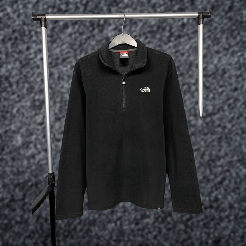 The North Face VINTAGE The North Face Mens Jacket 1/4 Zip Fleece Size L Black Size US L / EU 52-54 / 3 - 1 Thumbnail