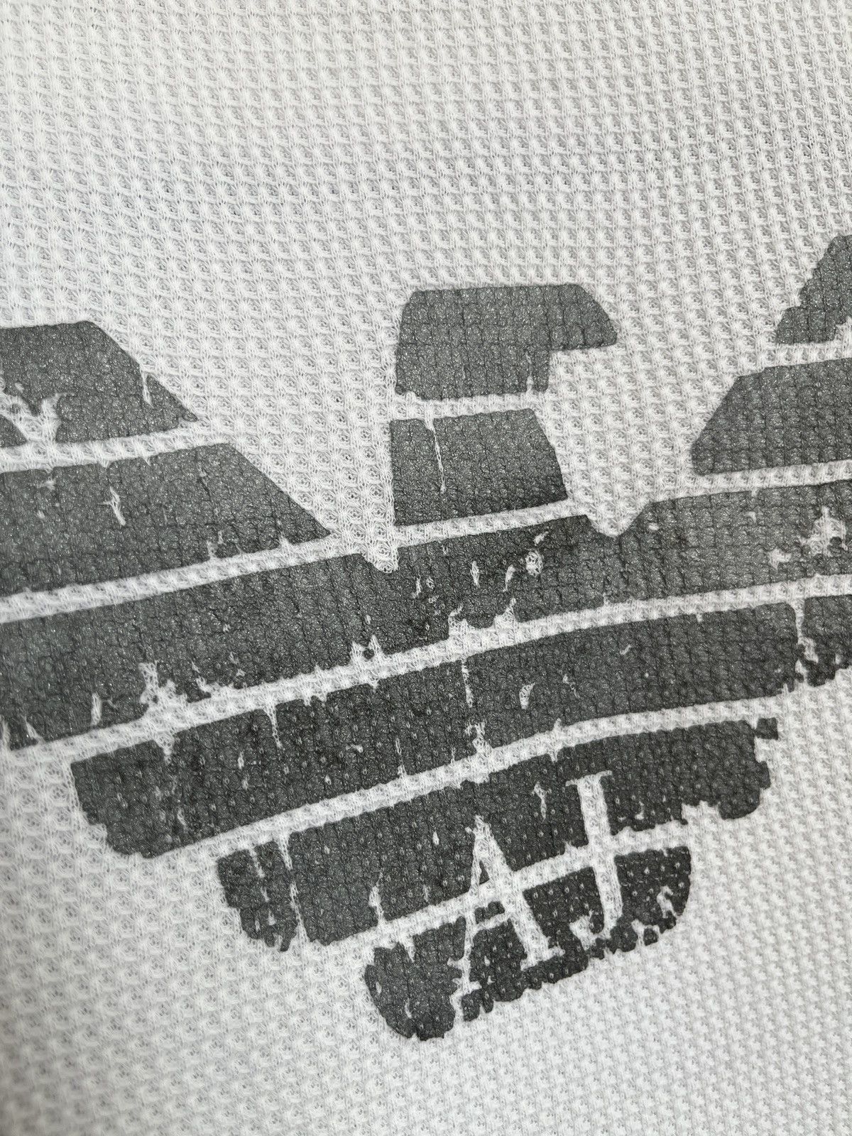 Giorgio Armani Vintage Armani Jeans Big Logo Waffle T-shirt Size US M / EU 48-50 / 2 - 4 Thumbnail