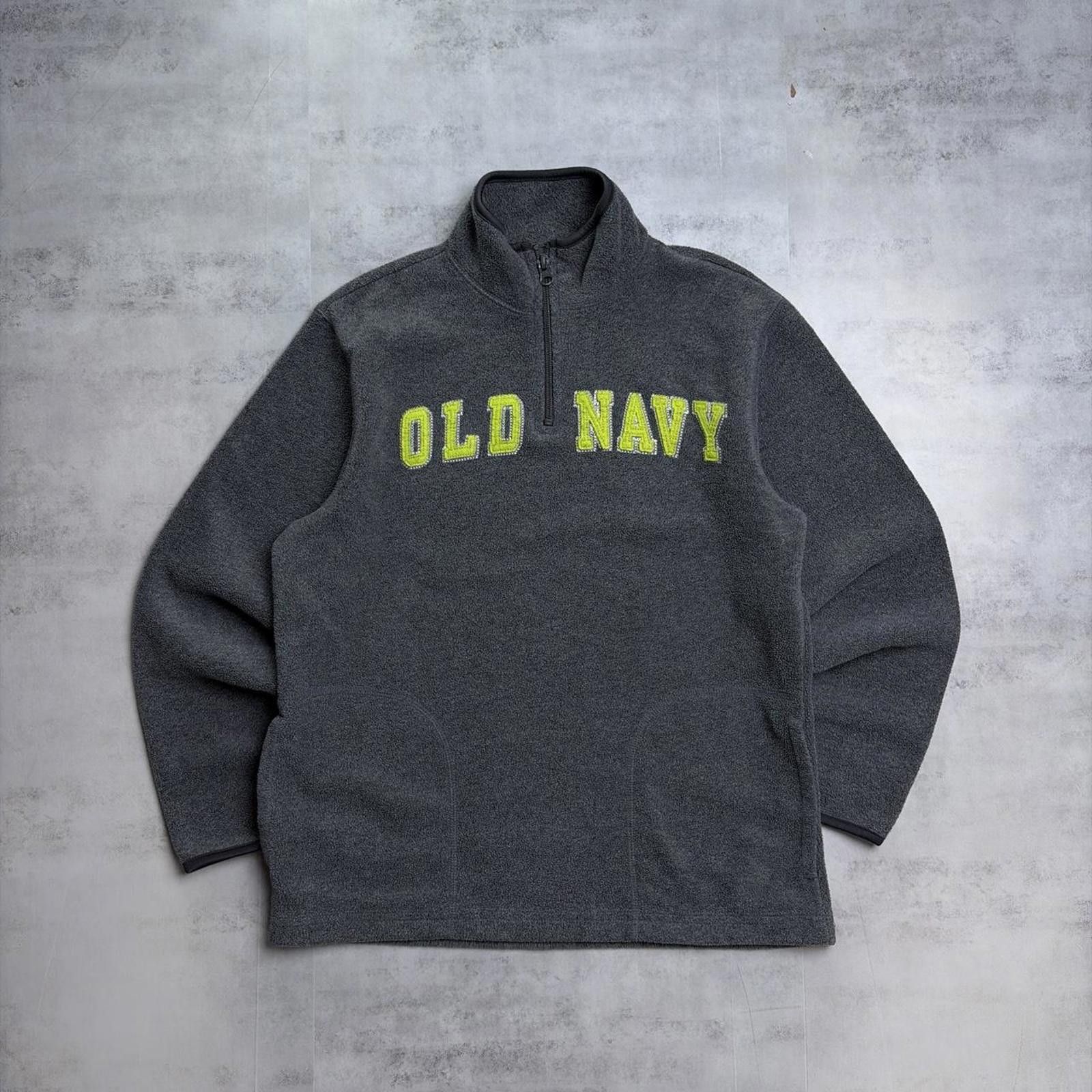 Old Navy Y2K Grey Old Navy Grunge Skater Fleece Quarter Zip Sweater Size M / US 6-8 / IT 42-44 - 1 Thumbnail