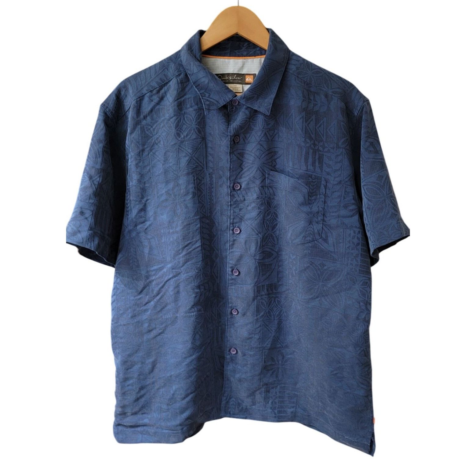 Quiksilver Quiksilver Mens Waterman Collection Blue Short Sleeve Shirt Size US L / EU 52-54 / 3 - 1 Thumbnail