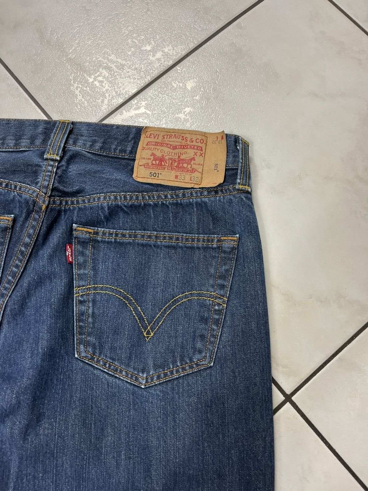 Levi's × Levi's Vintage Clothing × Vintage Vintage Levi’s 501 navy denim jeans pants regular straight Size US 33 - 15 Thumbnail