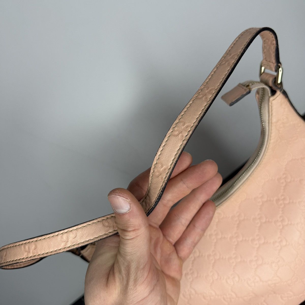 Gucci Gucci Hobo Pink Leather GG Shoulder Bag Size ONE SIZE - 9 Thumbnail
