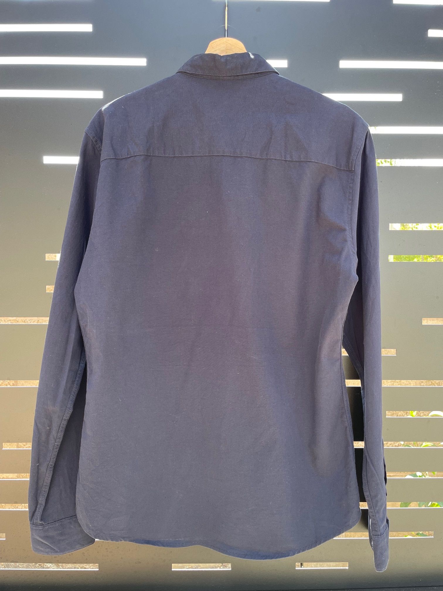 Topman Topman Navy Slim Fit Button Down Shirt - Size L Size US L / EU 52-54 / 3 - 2 Thumbnail