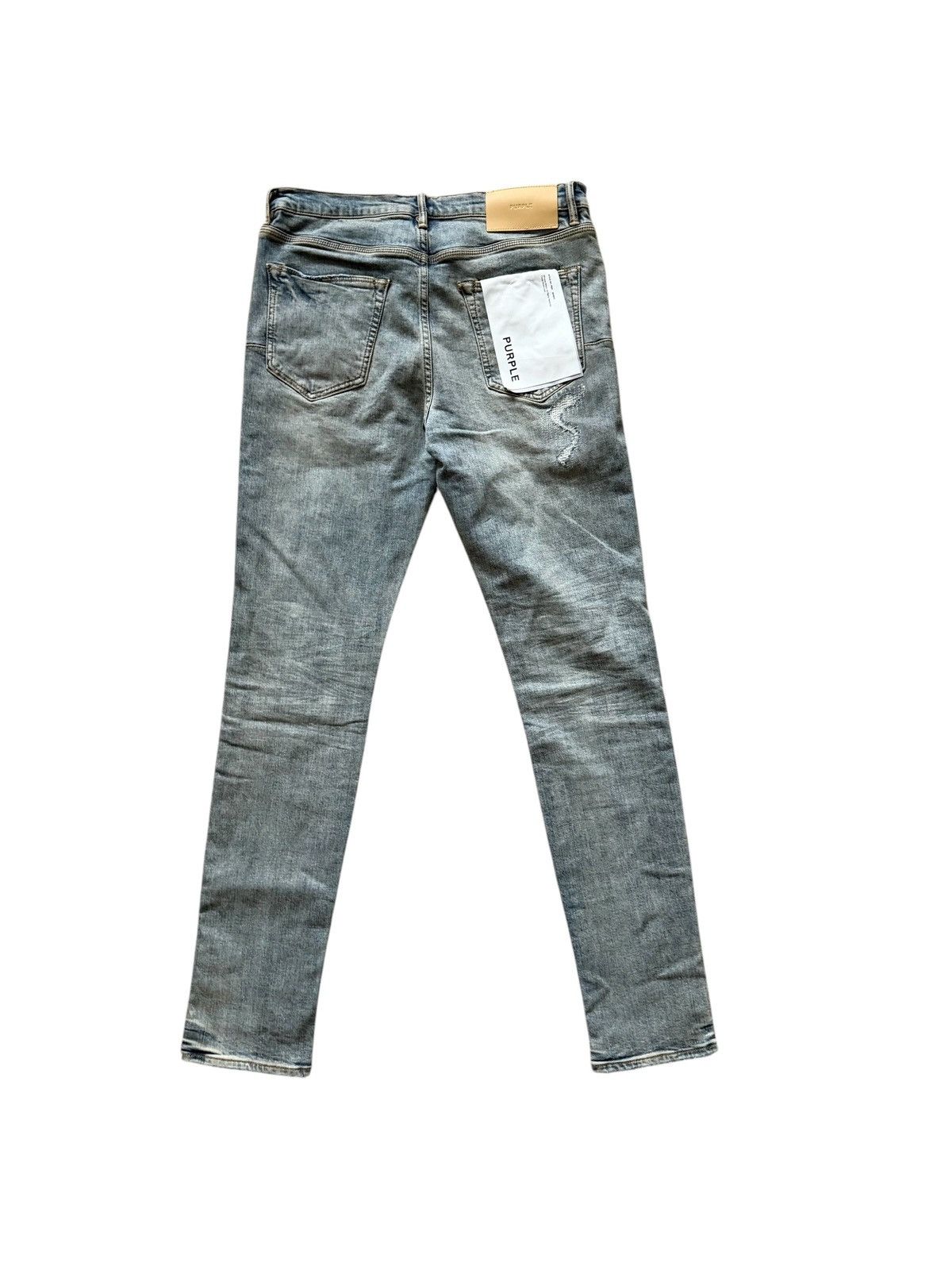 Purple Brand Purple Brand Jeans Mens Slashed Skinny Blue P001 Size 34/32 Size US 34 / EU 50 - 3 Thumbnail