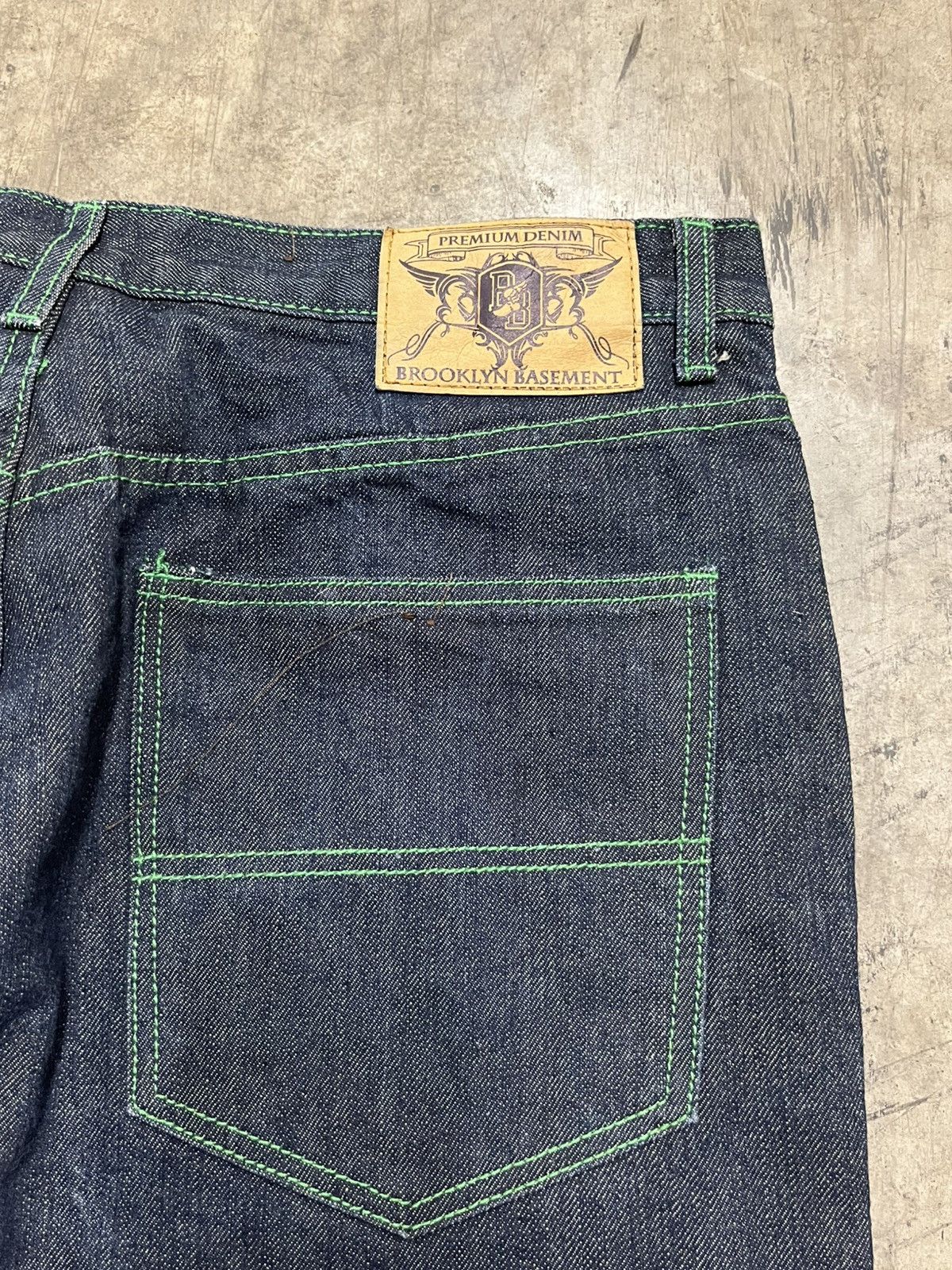 Vintage Y2k Brooklyn express baggy fit denim skater hype rare grunge Size US 36 / EU 52 - 4 Thumbnail